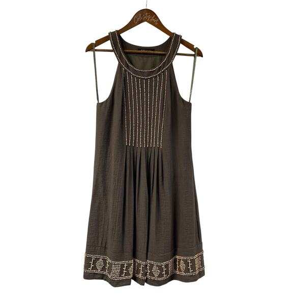 BCBG MAXAZRIA Mini Dress Beaded Trim Vintage Size 8 - Picture 1 of 9